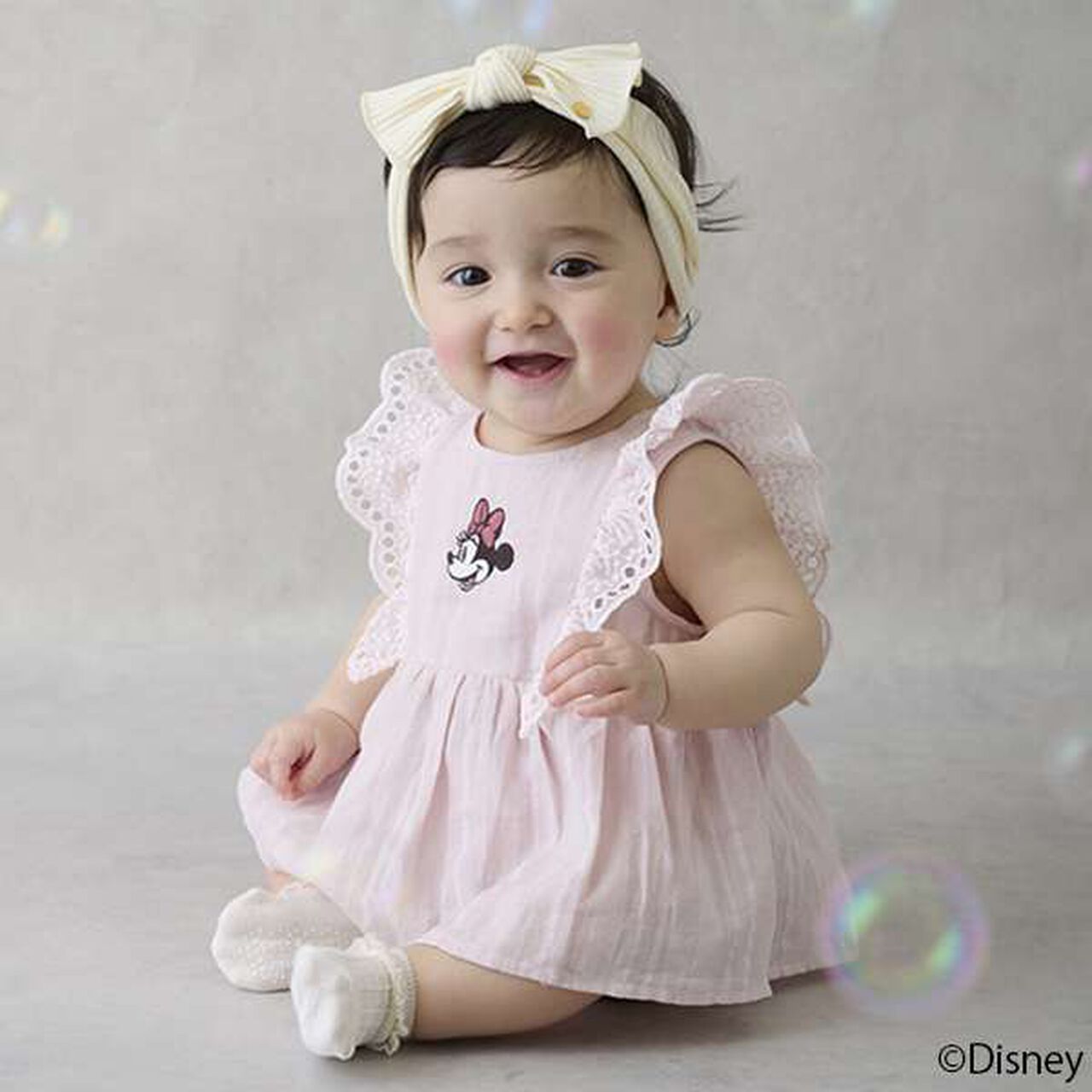 [Disney] Shoulder Frill Tunic Outfit Set,Light pink, large image number 4