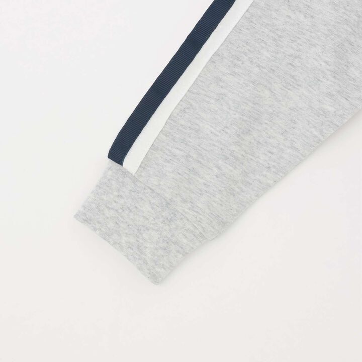 Dinosaur Appliqu&eacute; Sleeve Line Long-Sleeve T-Shirt,Top gray, medium image number 3