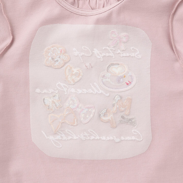 [Popular Item Restocked] [Not Available at Physical Stores] Caf&eacute; Appliqu&eacute; Embroidery Scalloped Hem Long-Sleeve T-Shirt,Ivory, medium image number 3