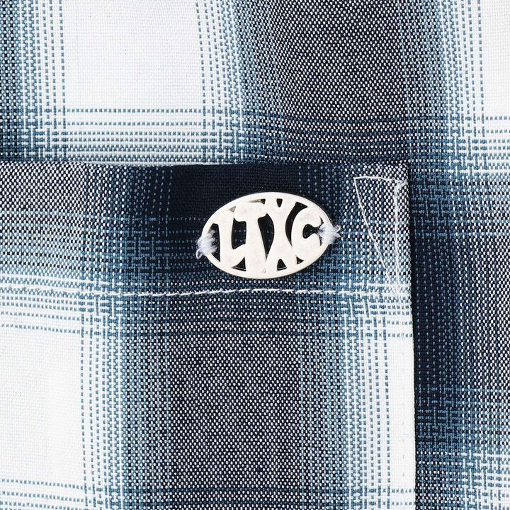 [LTXC] Checkered Shirt Parka,Sax blue, medium image number 9