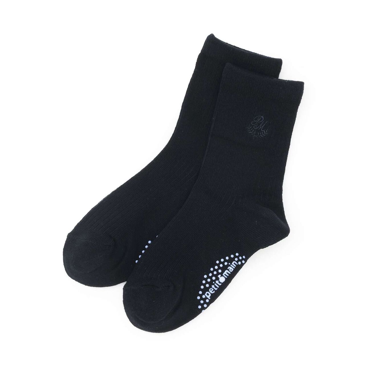 Embroidered Crew Socks,Navy, large image number 0