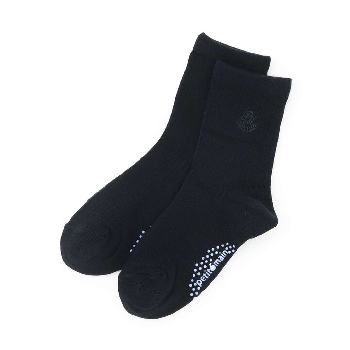 Embroidered Crew Socks,Navy, medium image number 0