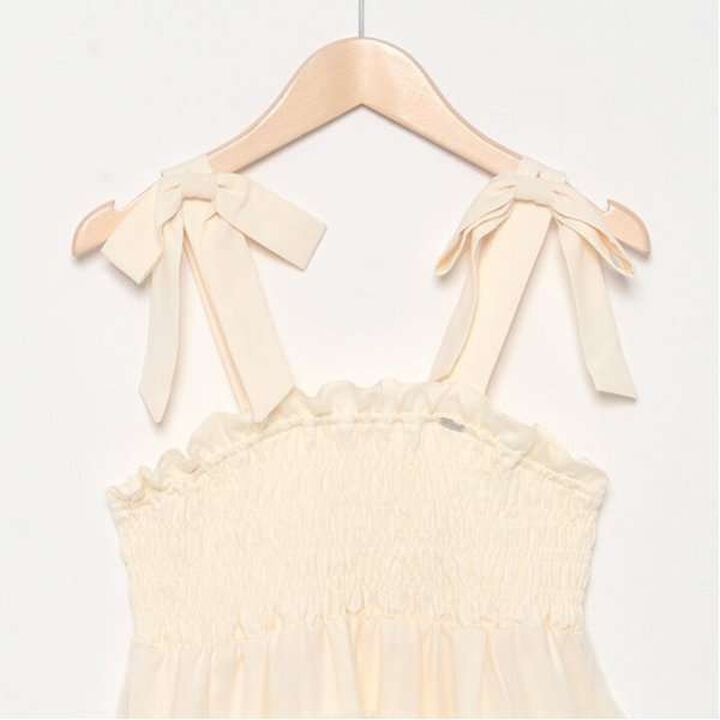 Shoulder Ribbon Fluffy Tulle Tunic,Black, medium image number 7