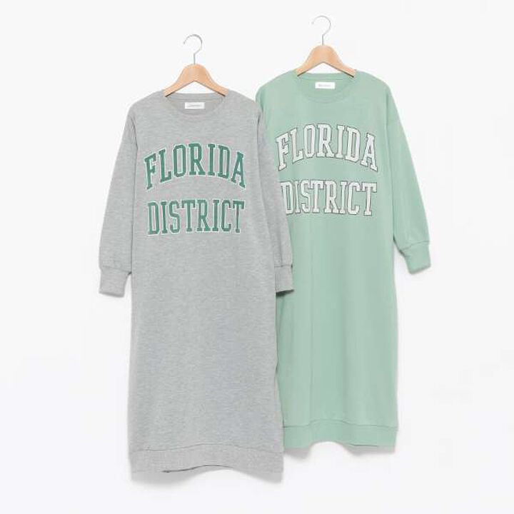 Long-Sleeve Room One-Piece Dress,Light green, medium image number 9