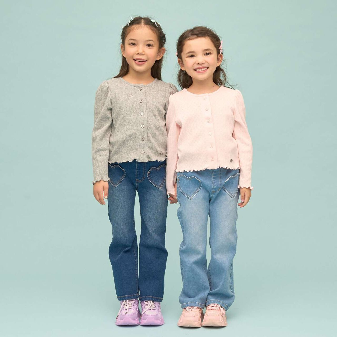 [UV Processing] Patterned Mesh Cardigan,Blue gray, large image number 35