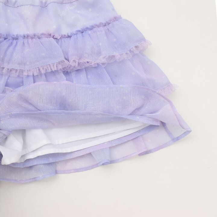 Zodiac Pattern Tiered Culotte Skirt,Navy, medium image number 13