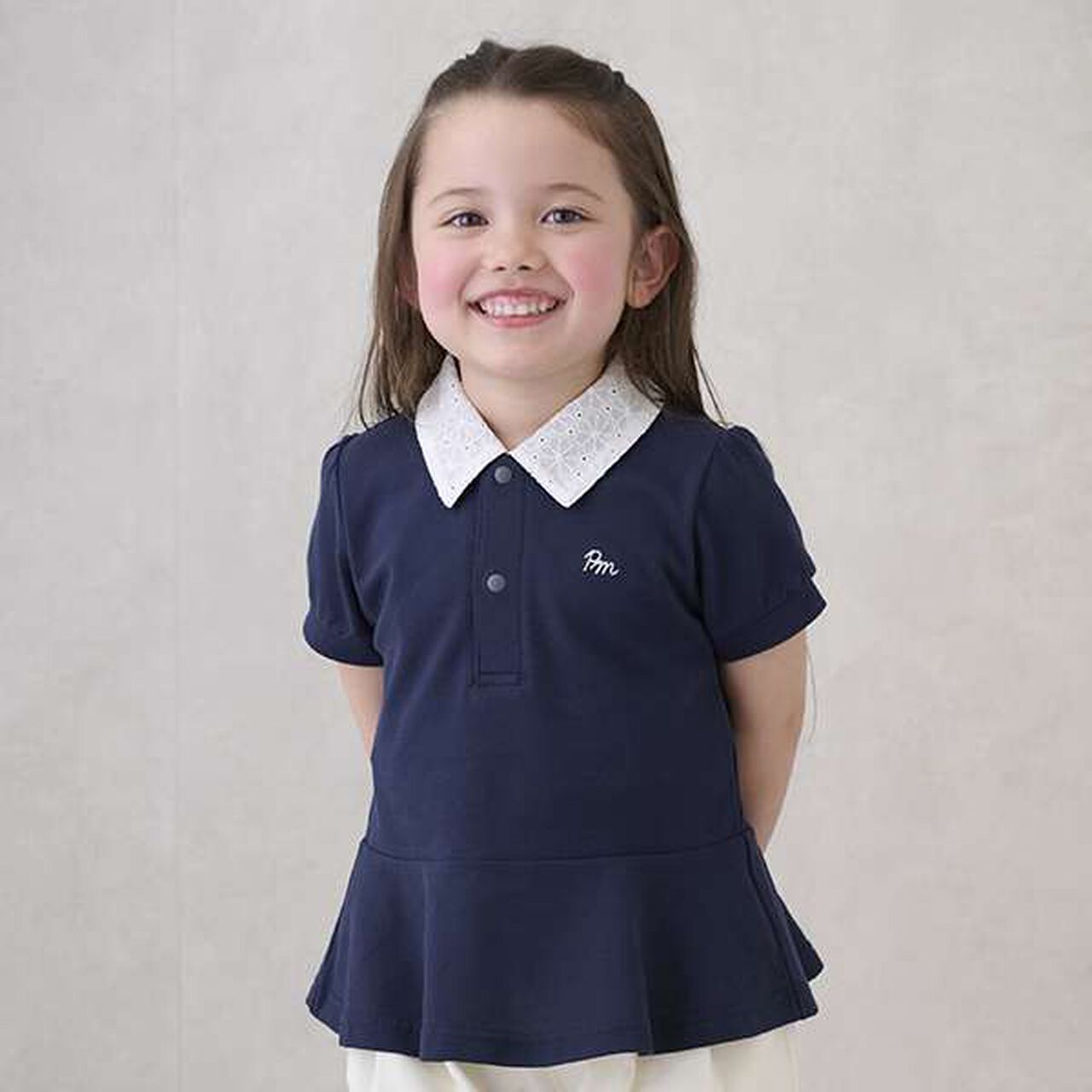 [Link] Peplum Polo Shirt,Light pink, large image number 17