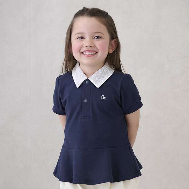 [Link] Peplum Polo Shirt,Light pink, medium image number 17