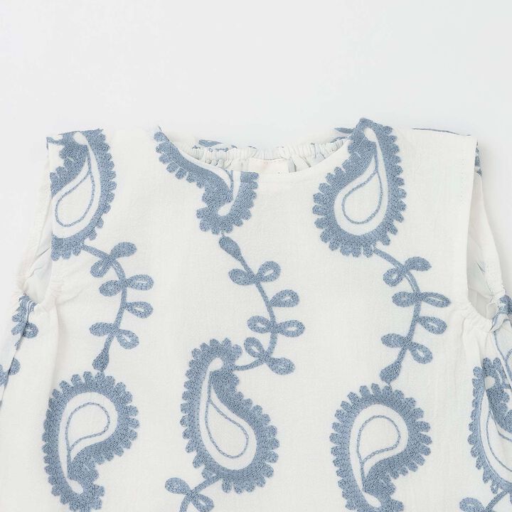 [Link] Paisley Embroidered One-Piece Dress,Cream, medium image number 6
