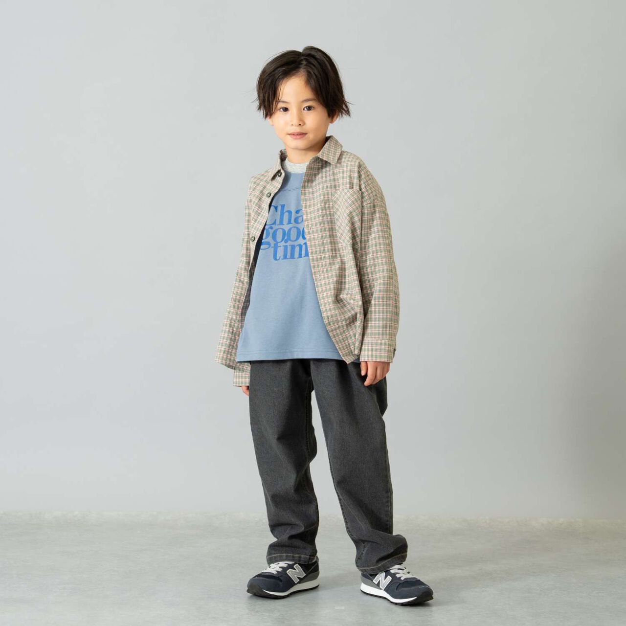 Denim Tapered Pants,Navy, large image number 3