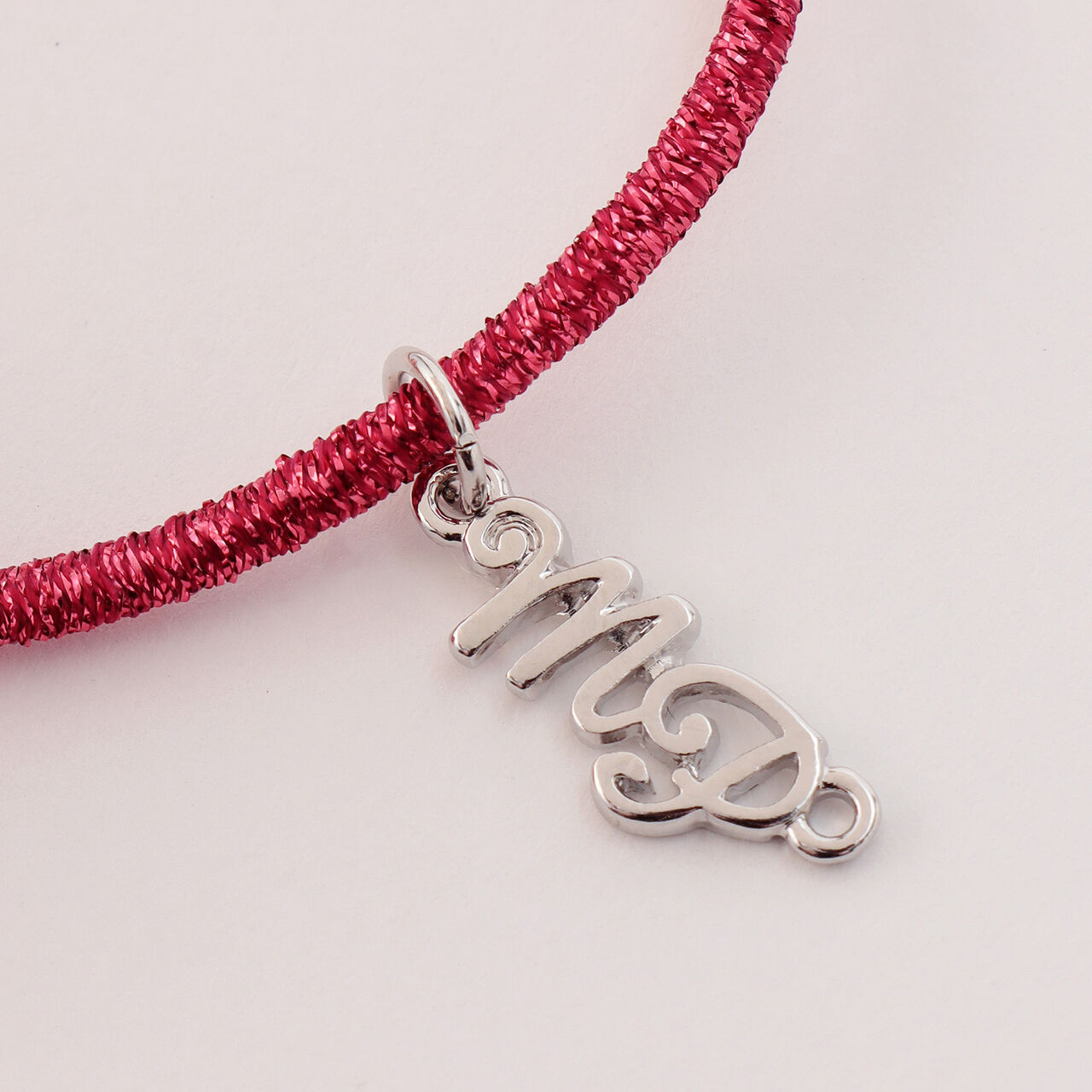 Strawberry Ribbon Hair Ponytail Holder,Light pink, large image number 2