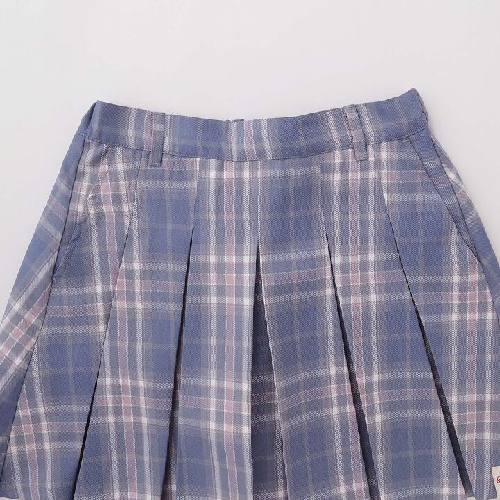 [Easy Care] Checkered Front Pleated Skirt,Black, medium image number 13