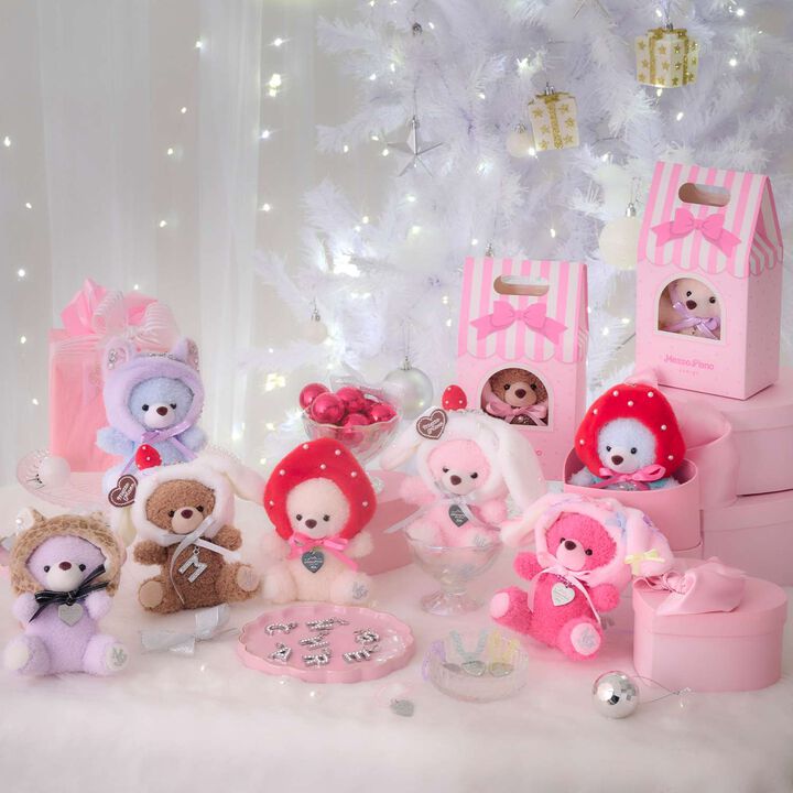 Fluffy Bear Charm with Chain,Ivory, medium image number 7