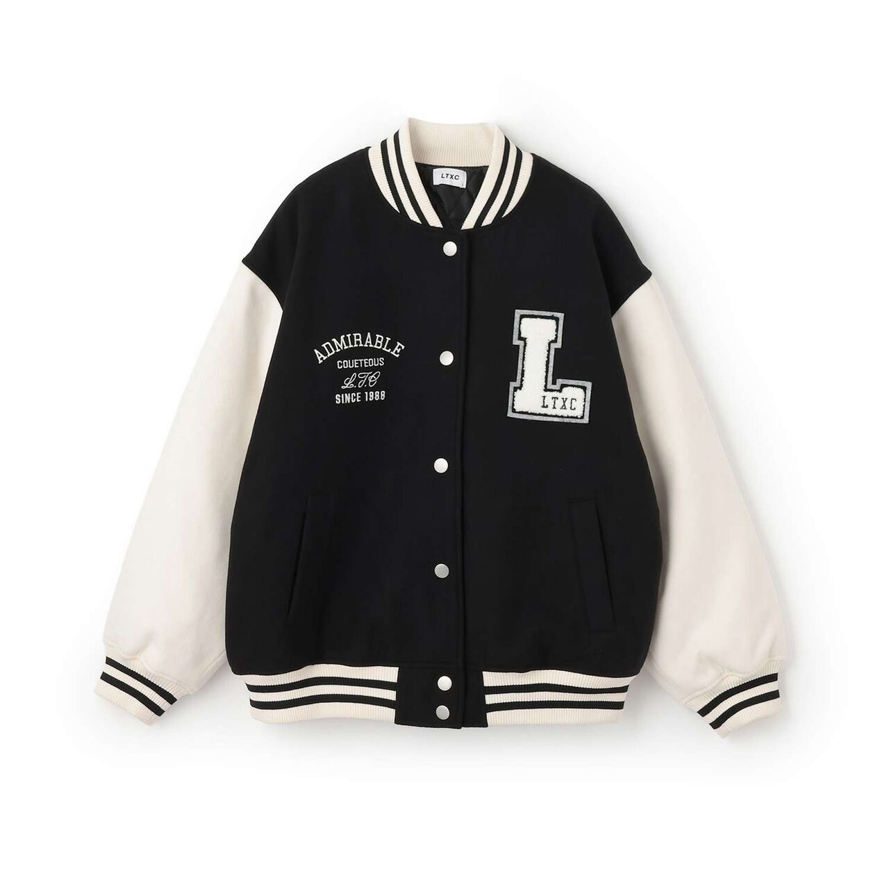 Reversible Quilted Varsity Jacket,Top gray, large image number 6