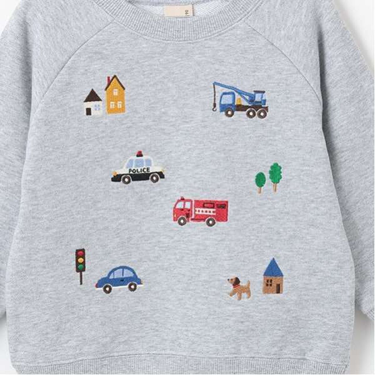 Vehicle Embroidered Sweatshirt,Top gray, large image number 13