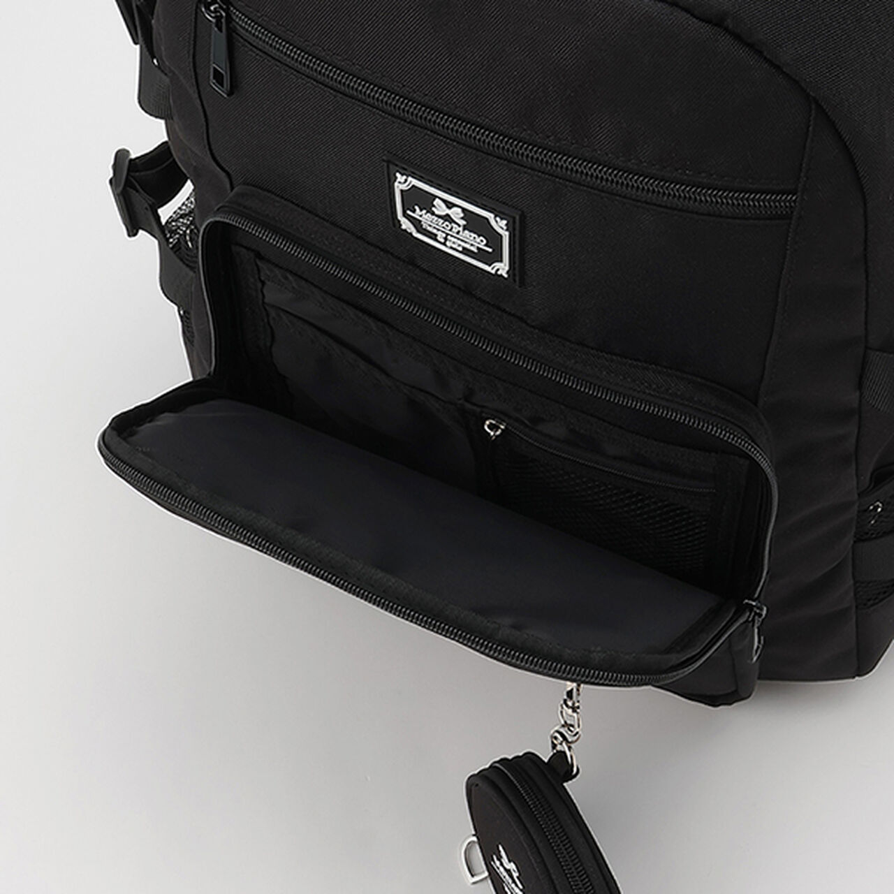 Round Pouch Backpack,Black, large image number 8