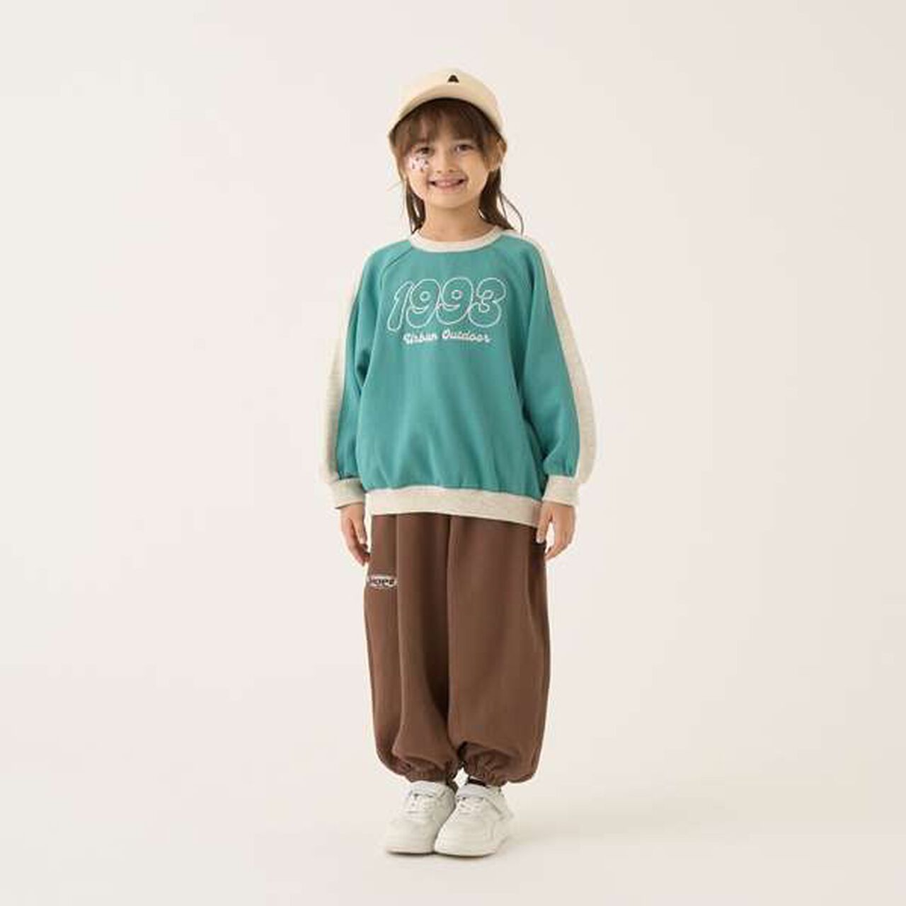 Pilling-Resist Bi-Color Raglan Fleece Sweatshirt,Brown, large image number 13