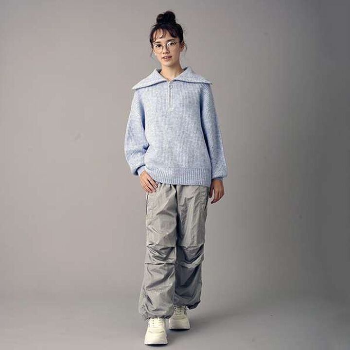 [AMI] Shiny Track Pants,Silver gray, medium image number 11