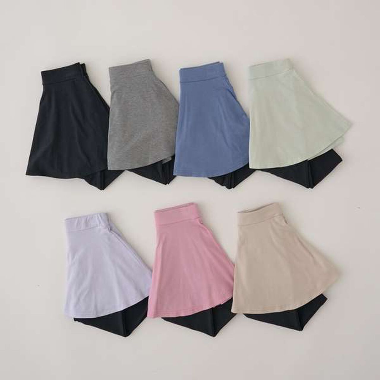 [Versatile Item] Stretchy 6/10 Length Skorts,Ink blue, large image number 1