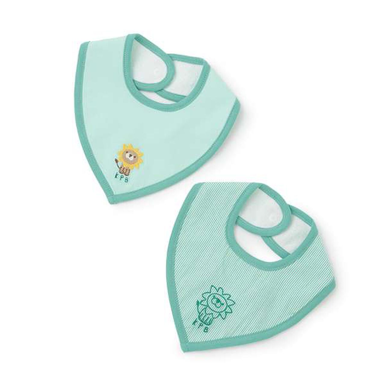 Lion Motif Bib Set (2 Pieces),Green, large image number 0