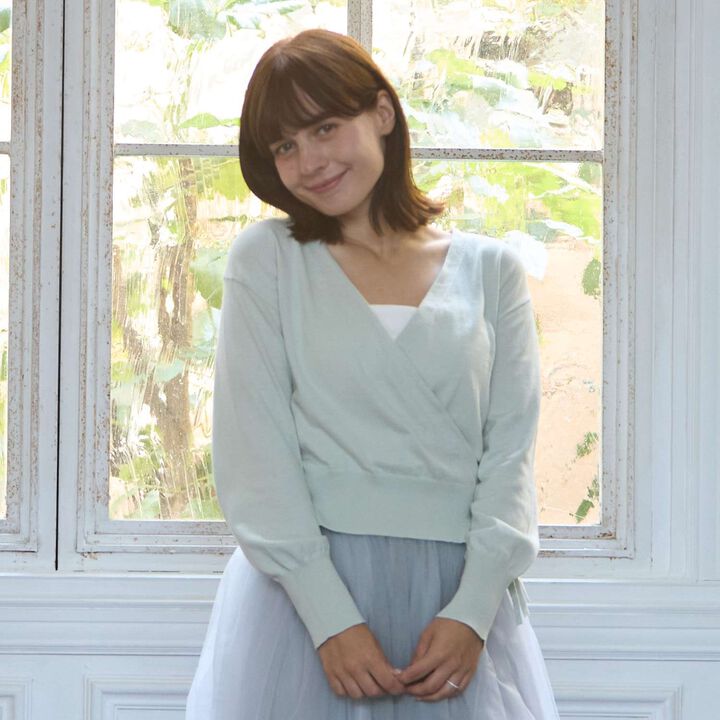 Ballet Knit Cache-Coeur,Light green, medium image number 0