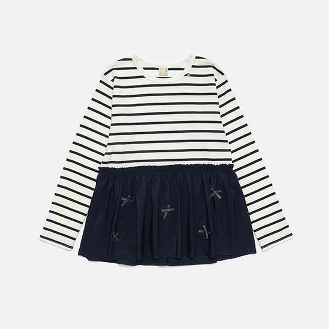 [Link] Ribbon Peplum Long T-Shirt,Lavender, large image number 10