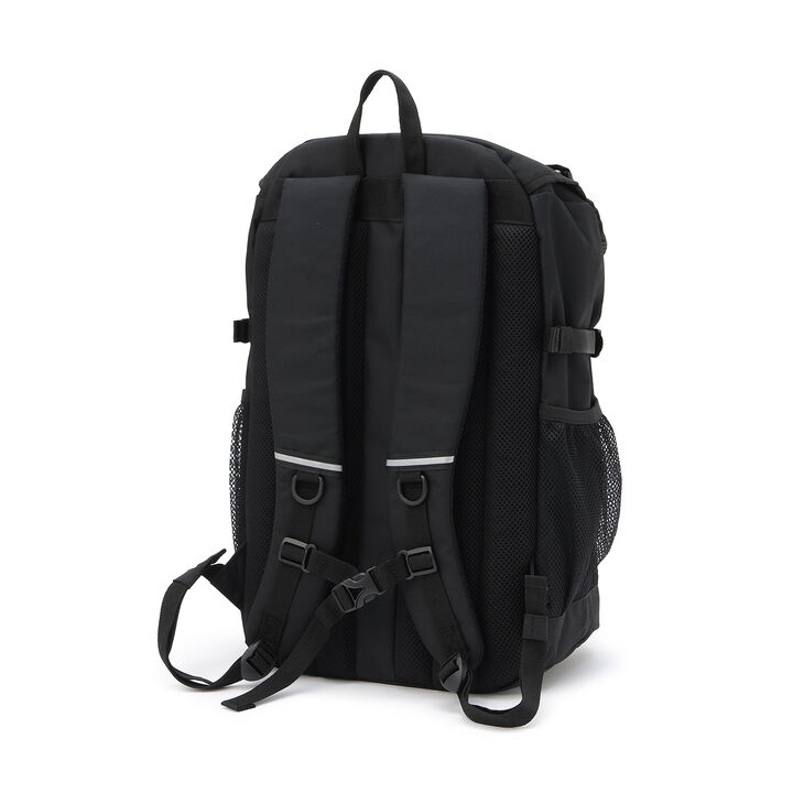 32L Lightweight Water-Repellent Bucket-Style School Backpack,Black, medium image number 1