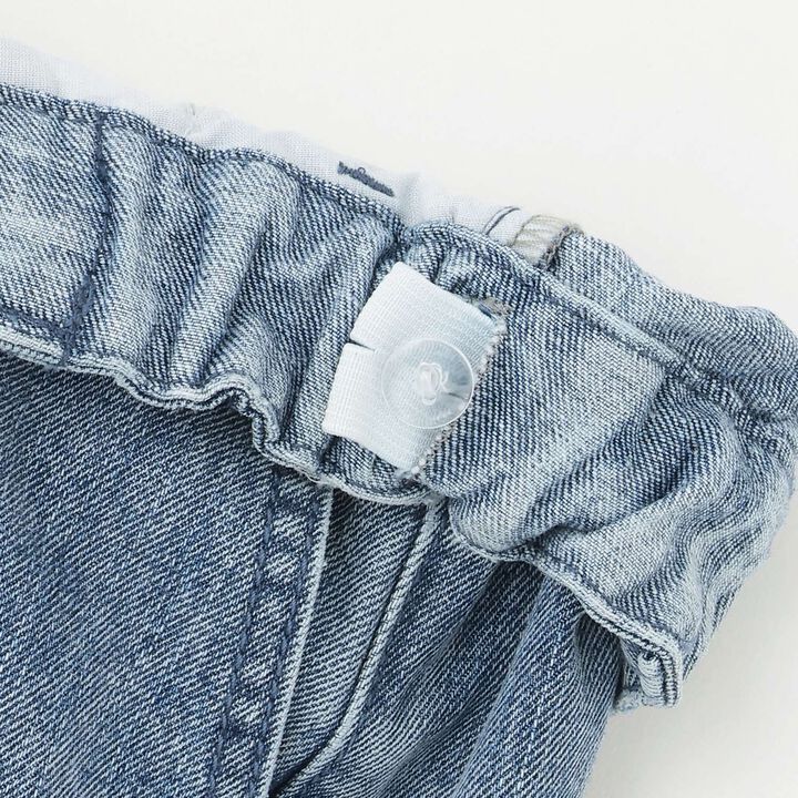 Denim Slit Wide Pants,Blue, medium image number 13