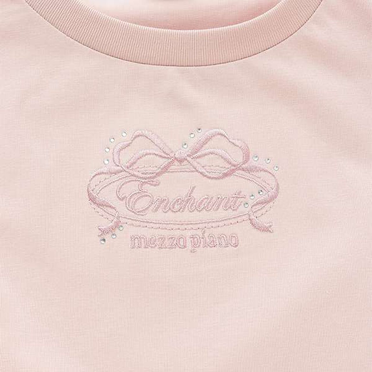 [Cool Touch] Mixed Material Tuck T-Shirt,Pink, large image number 3