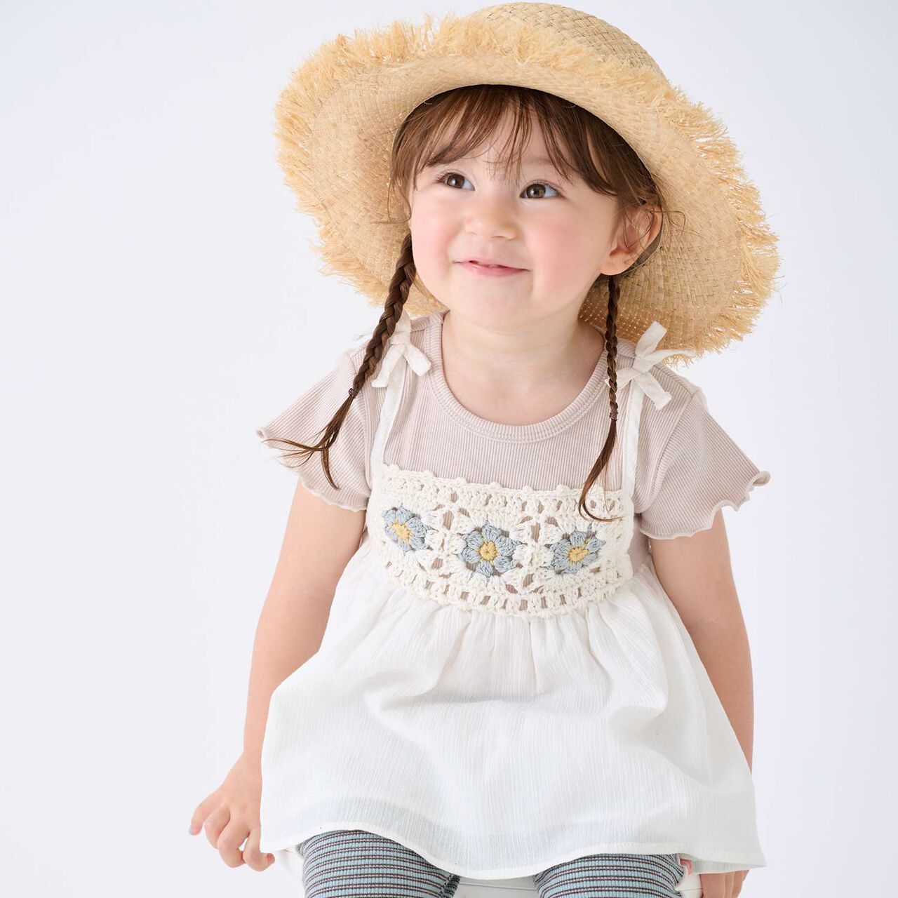 Black Crochet Docking Tunic,Ivory, large image number 0
