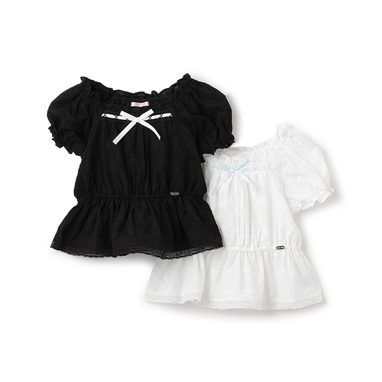 Ribbon Lace Cotton Blouse,Off white, large image number 7