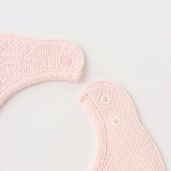 Rose Embroidery Scallop Bib,Off white, medium image number 2