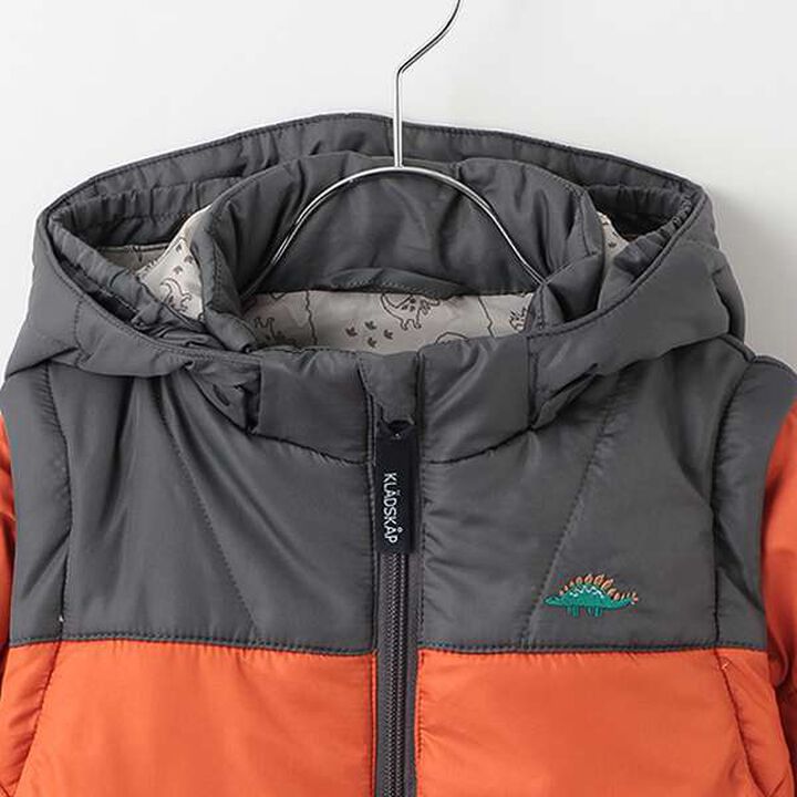 Dinosaur 3-Way Puffer Jacket,Orange, medium image number 8