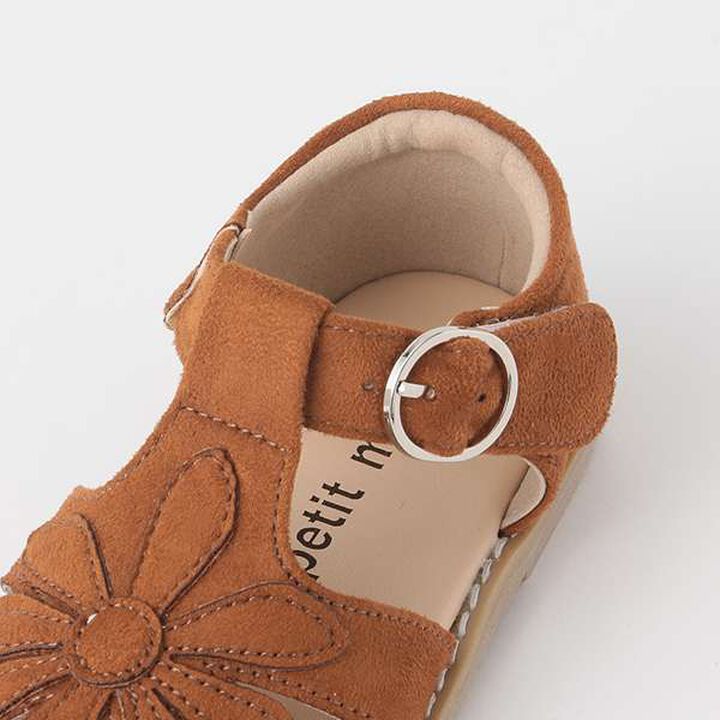 Suede Flower Sandals,Ivory, medium image number 5