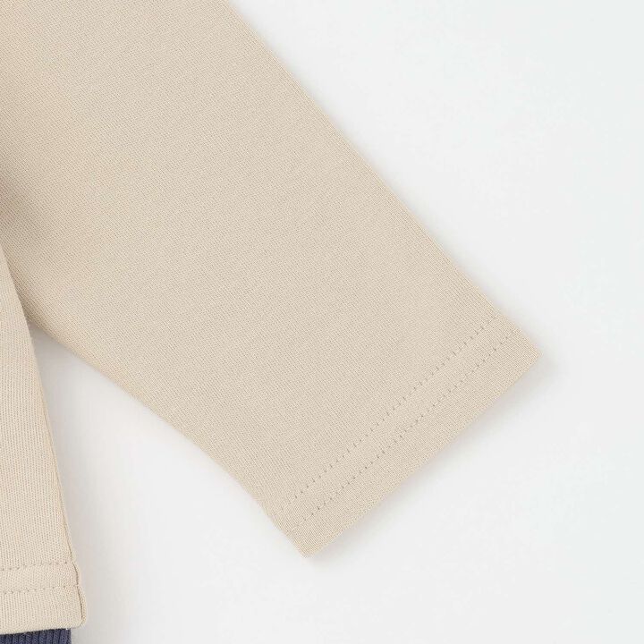 刺繡領連身衣,米色, medium image number 4