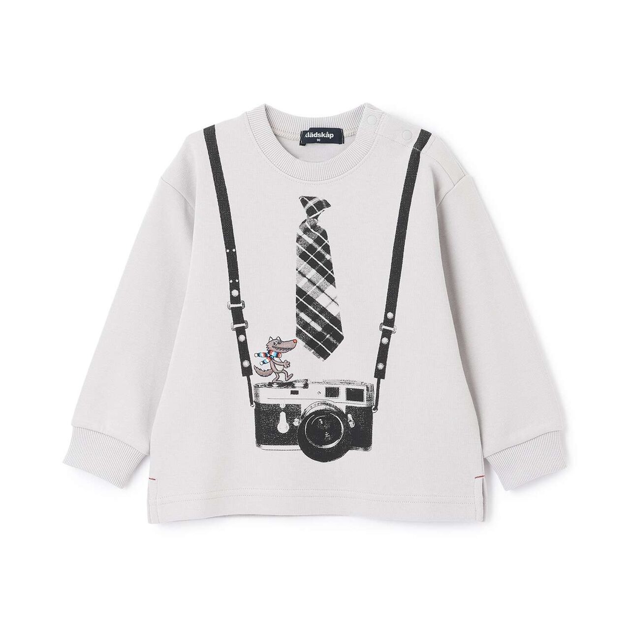 Camera Trompe-l'&oelig;il Sweatshirt,Light gray, large image number 11