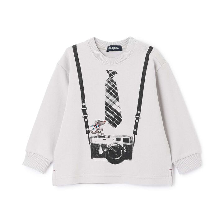 Camera Trompe-l'&oelig;il Sweatshirt,Light gray, medium image number 11