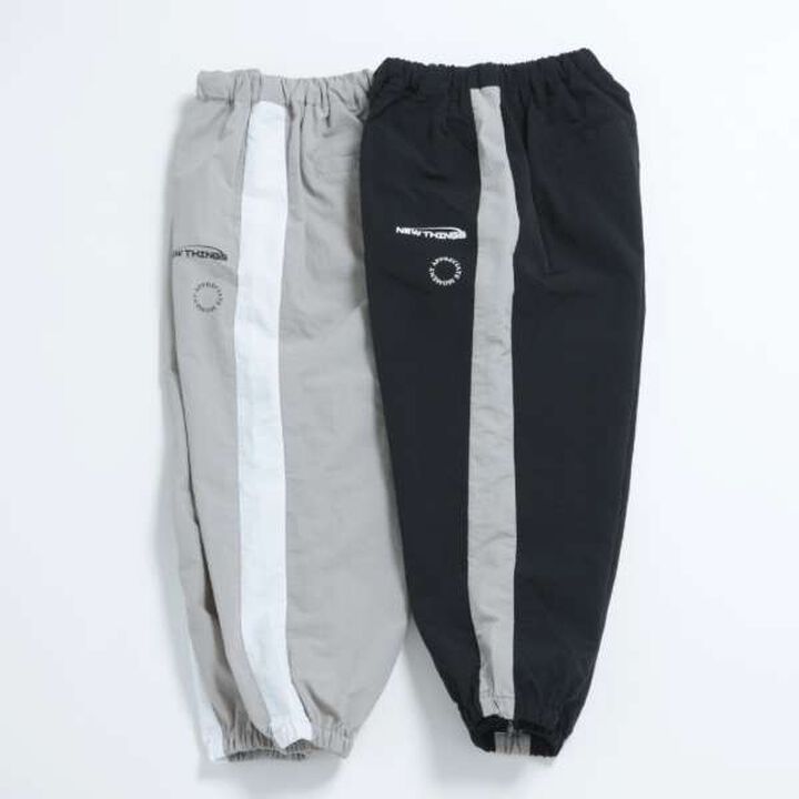 [Set Up Compatible] Striped Nylon Track Pants,Black, medium image number 15