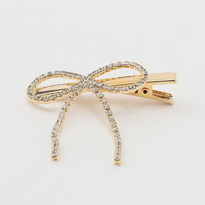 Sparkling Ribbon Clips (Set of 2),Gold, medium image number 2