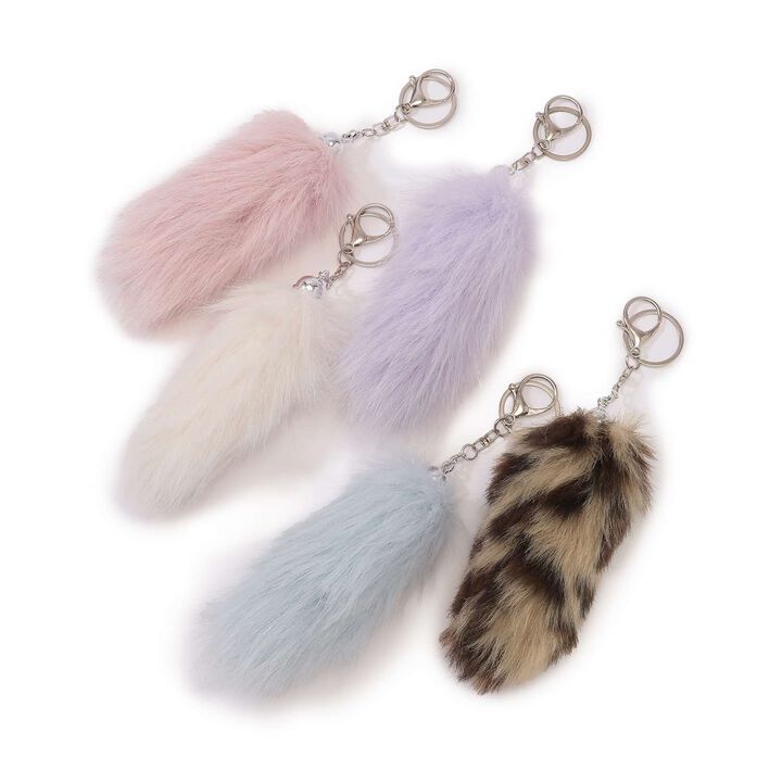 Tail Lame Fur Charm,Ivory, medium image number 5