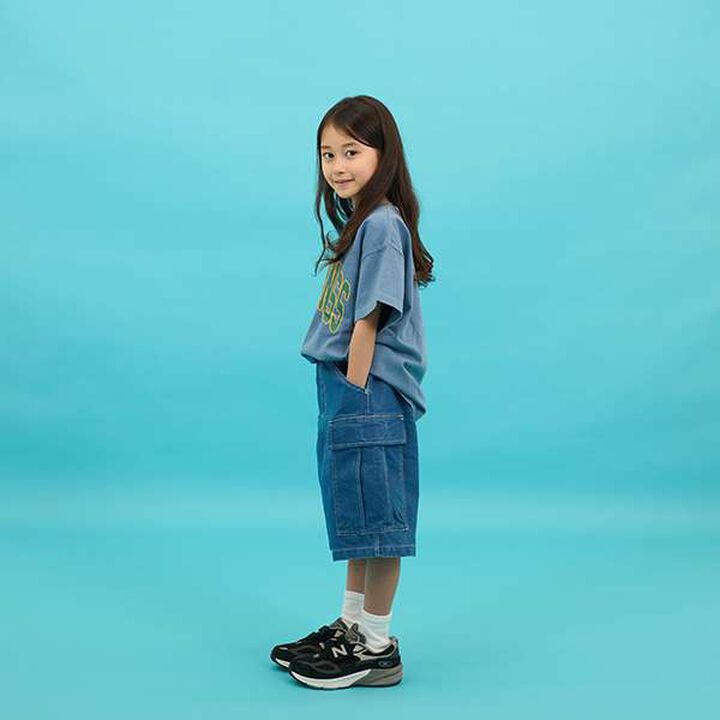 [SKIT0LY] Cool Sensation Denim Half Cargo Pants,Deep blue, medium image number 14