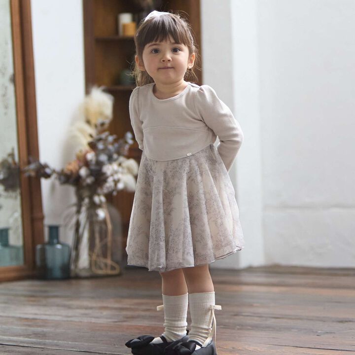 [Link] Flare Tulle One-Piece Dress,, medium