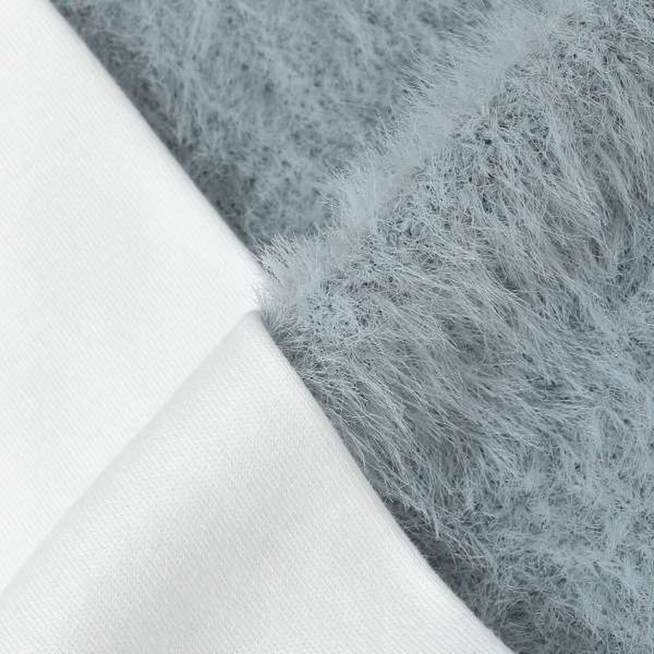 [AMI] Shaggy Cardigan &times; Long Sleeve T-Shirt Set,Light blue, large image number 16