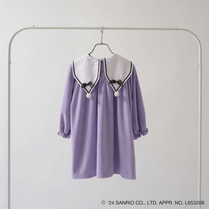 Sanrio Kuromi Collar One-Piece Dress,Lavender, medium image number 13