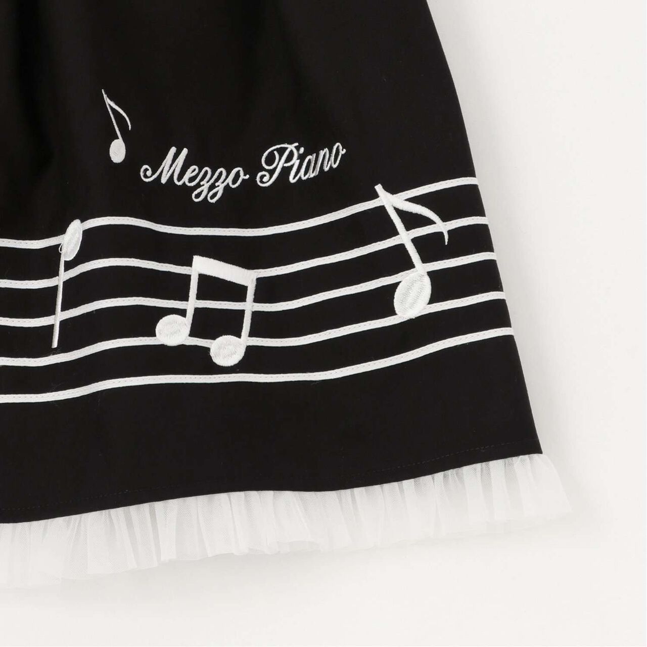 Musical Note Jumper Skirt,Black, large image number 7