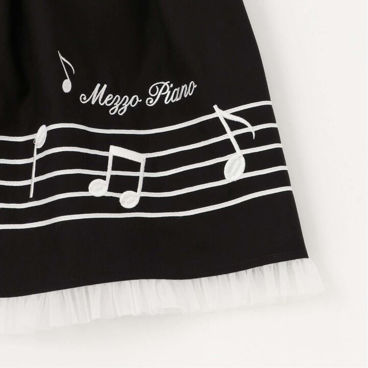 Musical Note Jumper Skirt,Black, medium image number 7