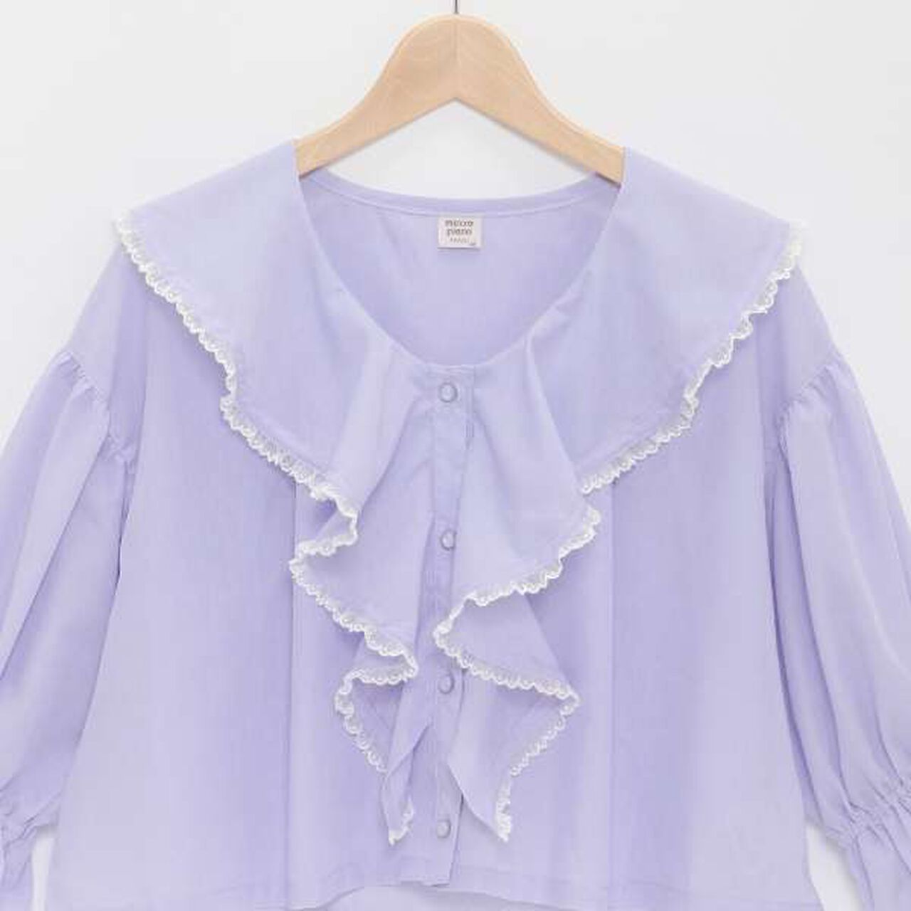 Frill Sailor Blouse & Tank Top Set,Sax blue, large image number 13