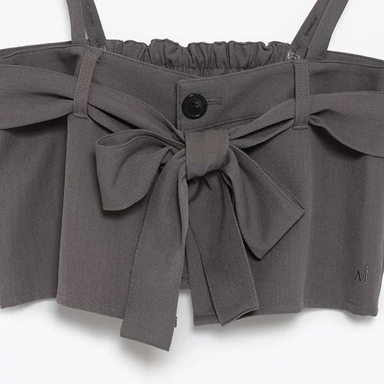 [AMI] Ribbon Bustier Long T-Shirt Set,Charcoal gray, large image number 17