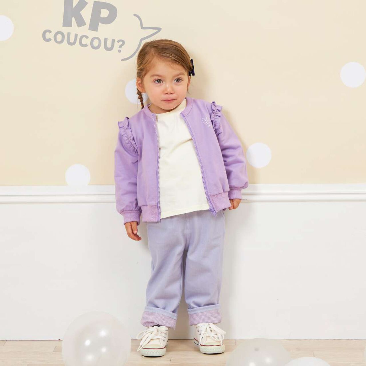 KP Coucou Hem Ribbon Pants (80 to 140),Gray, large image number 10