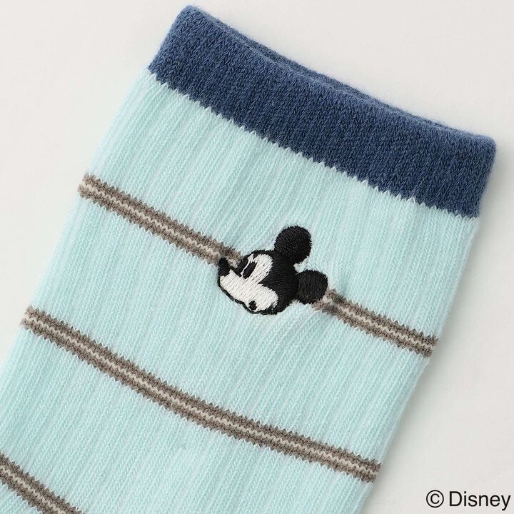 [Disney] 米老鼠刺繡襪子,炭灰色, medium image number 1